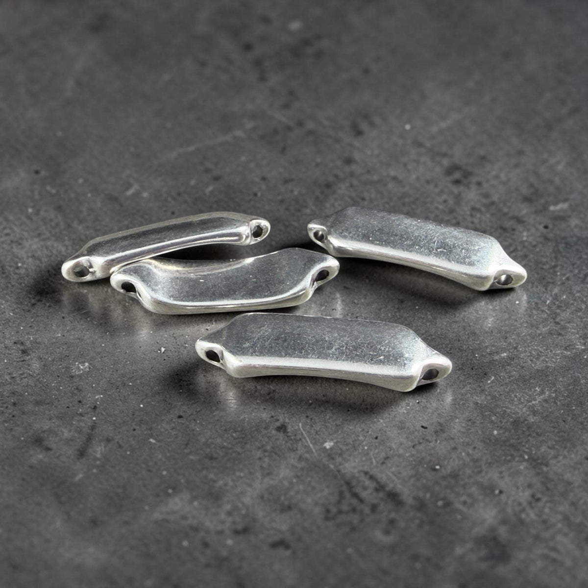 Antiqued Silver Plated Link, 25.75x8.5mm Solid Rectangle Link (PF/013364-77) * Qty. 4