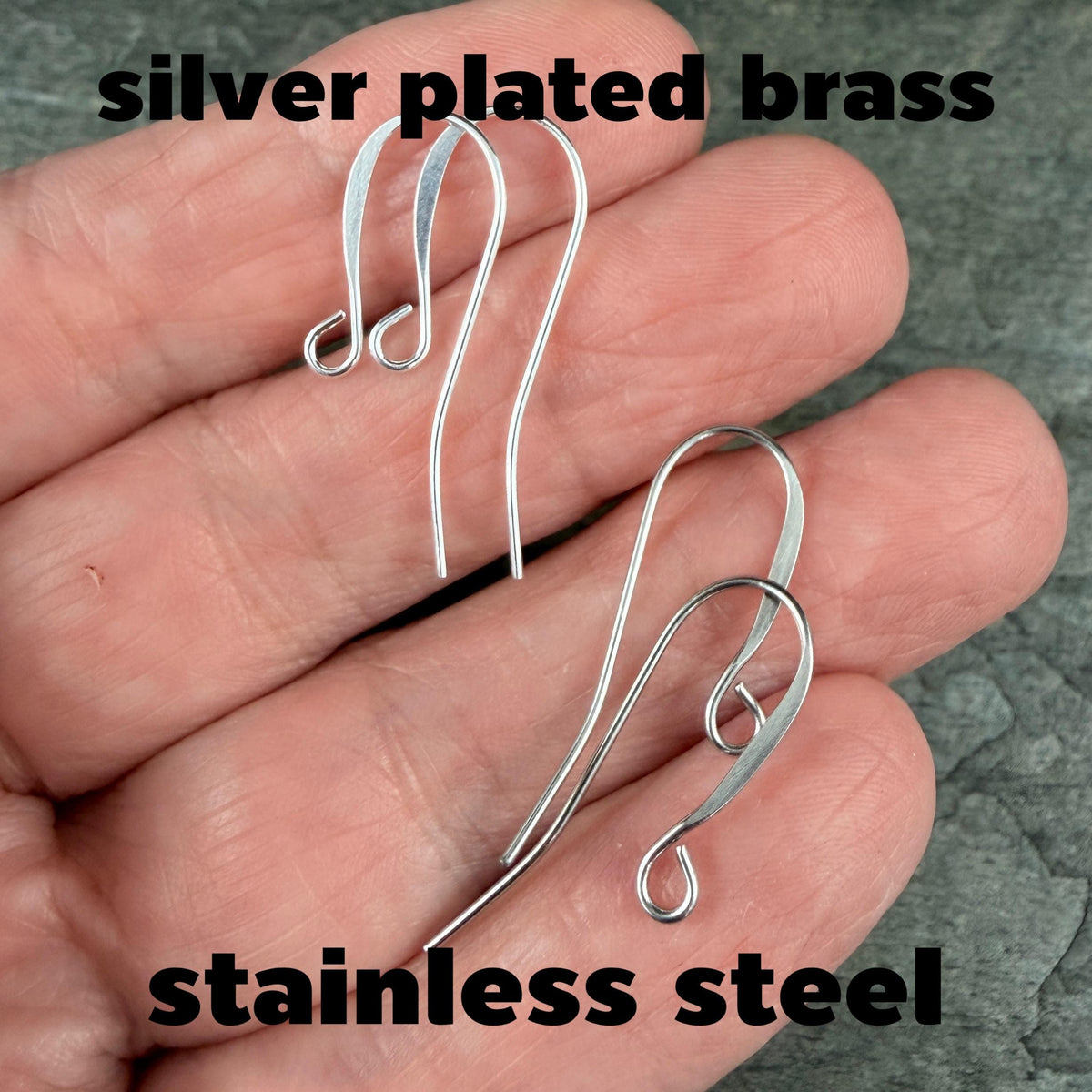 Stainless Steel Ear Wires, 28x17mm, Hypoallergenic, Long Earring Hooks (4740) * Qty. 30