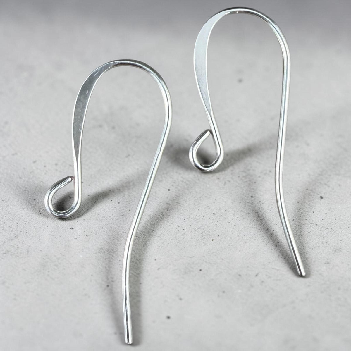 Silver Plated Brass Ear Wires, 28x17mm, Long Earring Hooks (4738) * Qty. 20