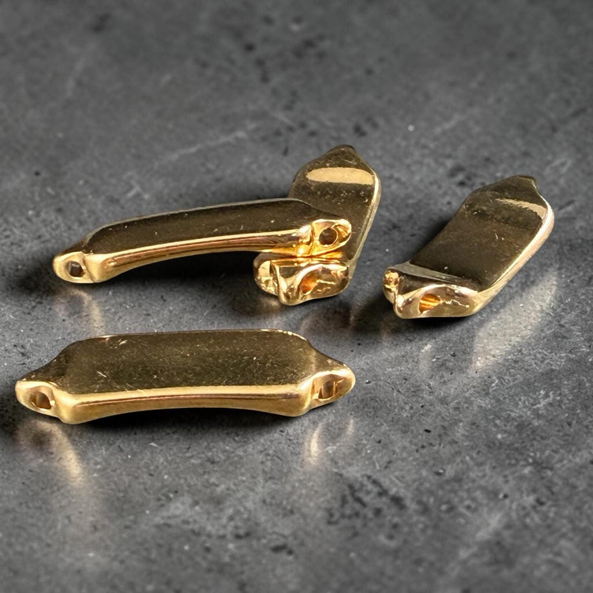24k Gold Plated Link, 25.75x8.5mm Solid Rectangle Link (PF/013364-12) * Qty. 4
