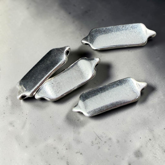 Antiqued Silver Plated Link, 25.75x8.5mm Solid Rectangle Link (PF/013364-77) * Qty. 4