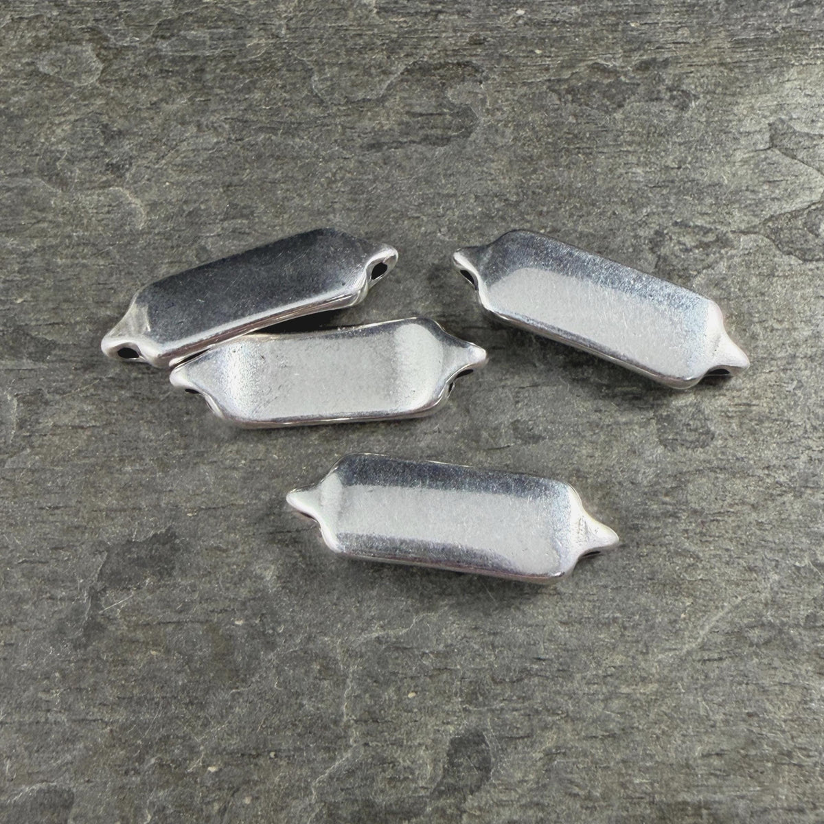 Antiqued Silver Plated Link, 25.75x8.5mm Solid Rectangle Link (PF/013364-77) * Qty. 4