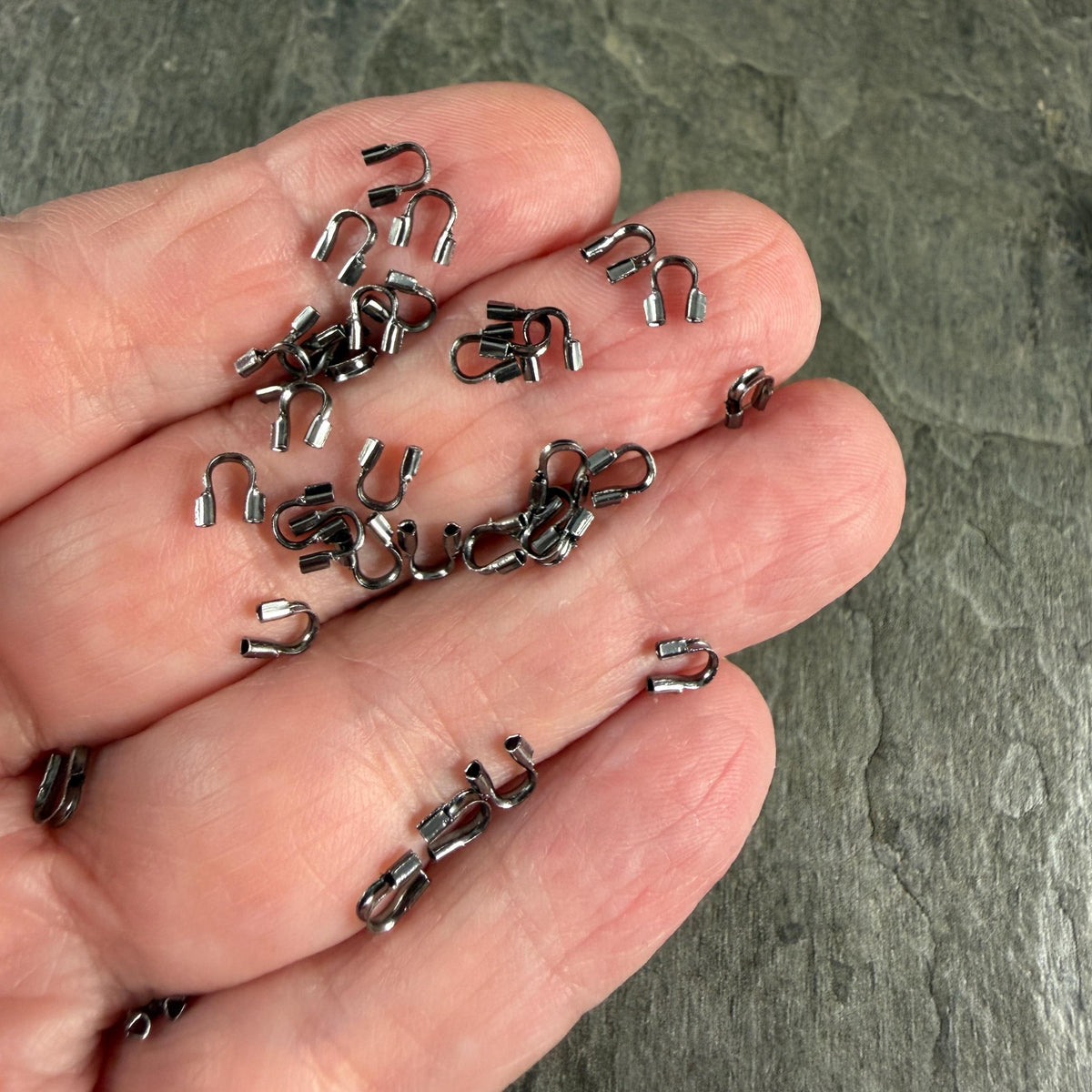 Wire Guards, 4mm Gunmetal Black Plated Brass Wire Guardians (R030-R) * Qty. 200