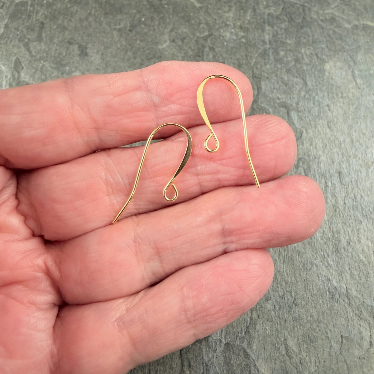 RESERVED - Gold Plated Brass Ear Wires, 28x17mm, Long Earring Hooks (4735) * Qty. 20