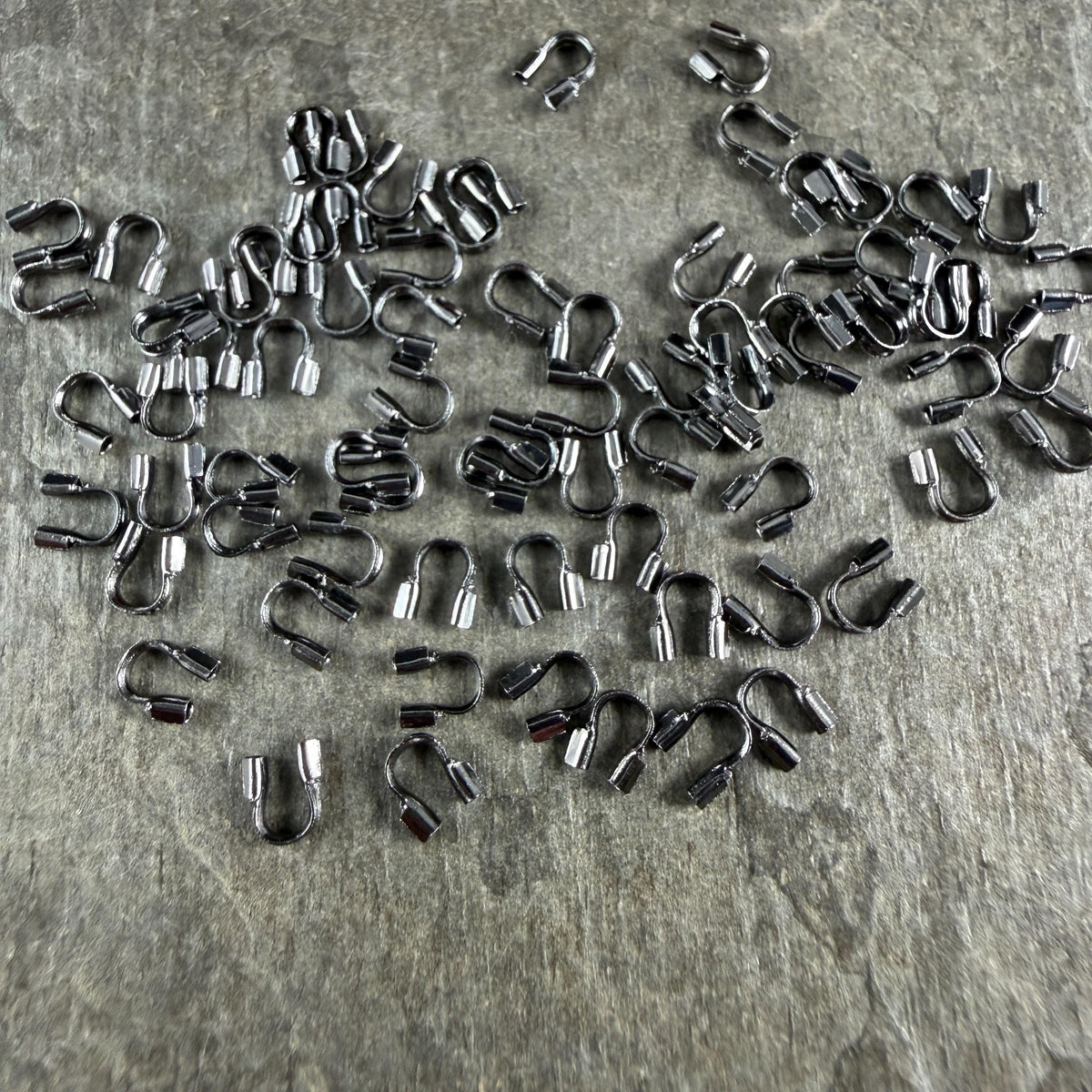 Wire Guards, 4mm Gunmetal Black Plated Brass Wire Guardians (R030-R) * Qty. 200