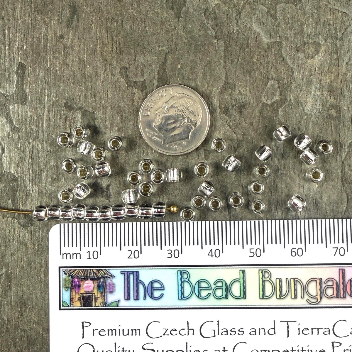 6/0 TOHO Glass Seed Beads, Silver Lined Crystal (T6/SM-21) * 20 grams