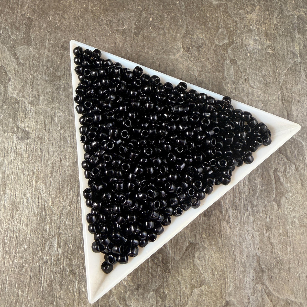 8/0 TOHO Glass Seed Beads, Jet Black Beads (T8/SM-049) * 20 grams