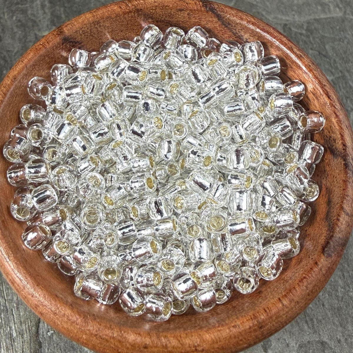 6/0 TOHO Glass Seed Beads, Silver Lined Crystal (T6/SM-21) * 20 grams