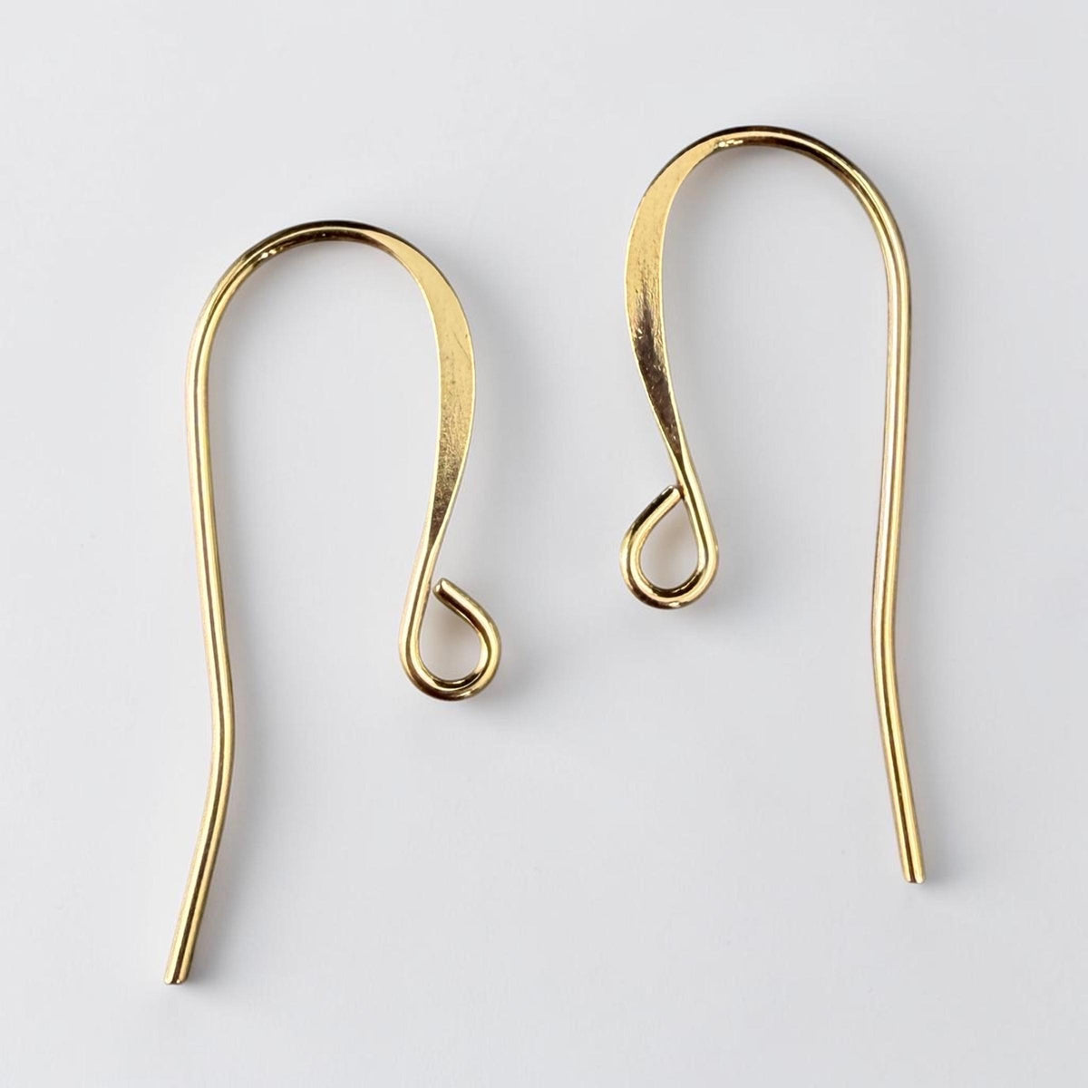RESERVED - Gold Plated Brass Ear Wires, 28x17mm, Long Earring Hooks (4735) * Qty. 20