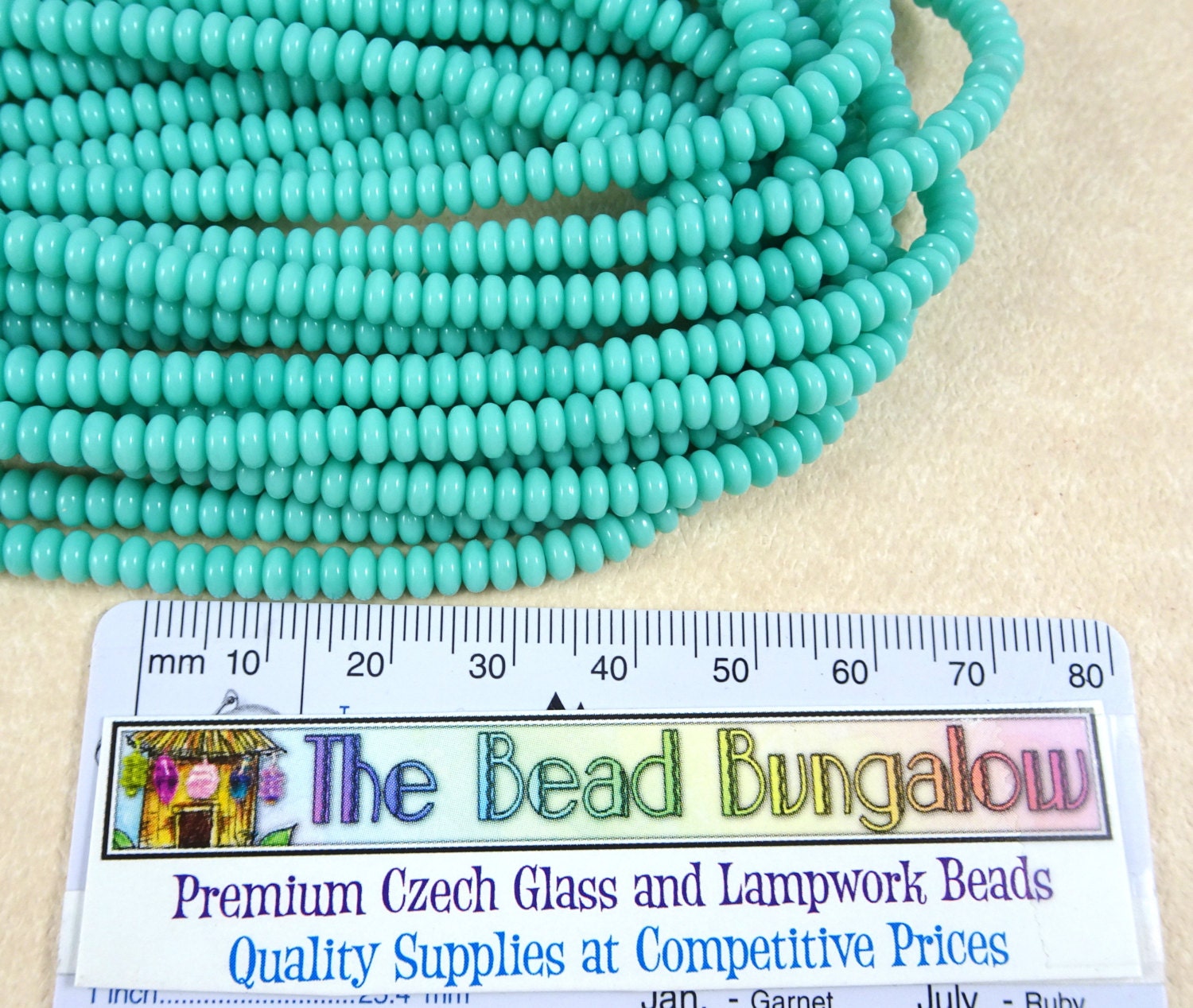 Czech Glass Beads - 4x2mm Turquoise Rondelle Opaque Turquoise Beads Turquoise Heishi Rondelle Blue Spacer Beads (RD4/SM-6313) - Qty. 100