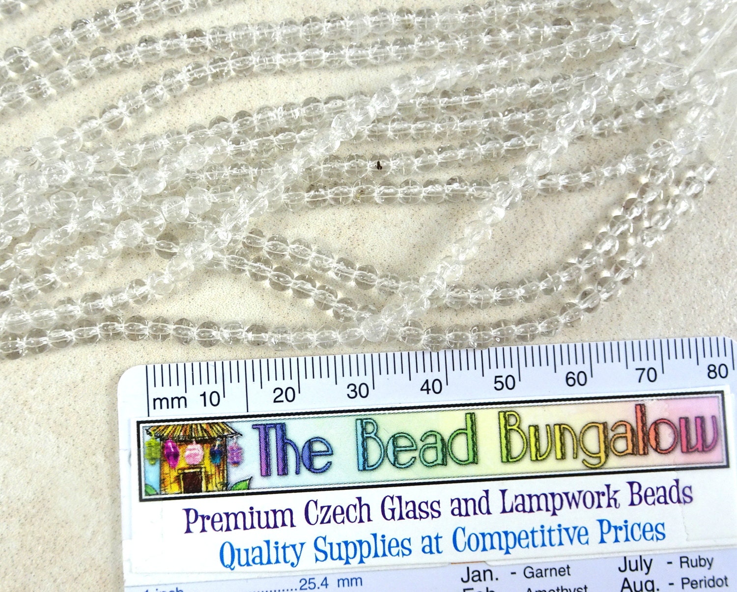 Clear Spacer Beads Crystal Clear Beads Clear Glass Beads Czech Beads 3mm English Cut Clear Czech Glass Beads (EC3/SM-0003) - Qty. 50