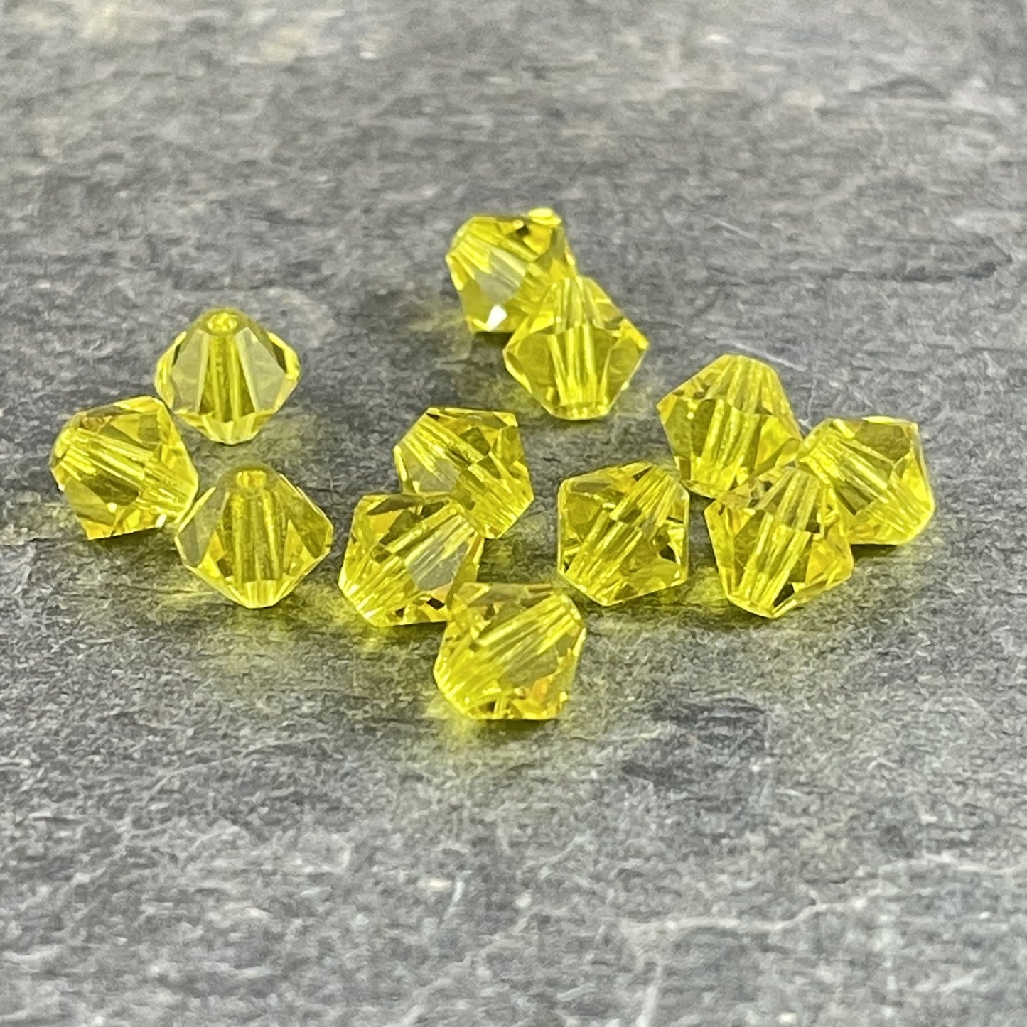 6mm Citrine Preciosa Crystal Bicone Beads Czech Glass Crystal Birthstone Beads 6mm Yellow Bicone Beads (FMG-7678) * Qty. 24 Beads