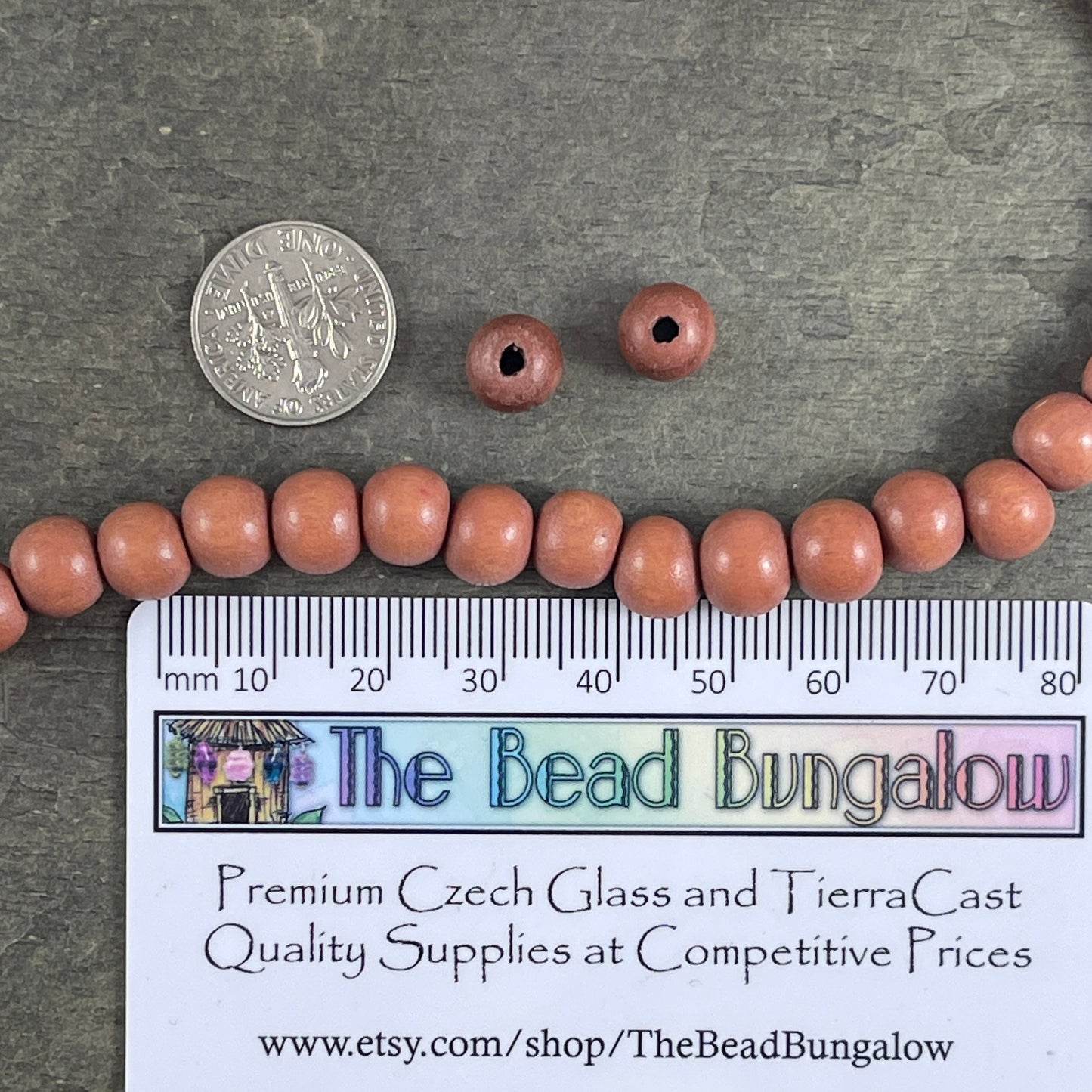 8mm Round Wooden Beads Light Brown Wooden Beads Lightweight Wooden Beads Mala Beads - Caramel Brown Beads (9466) - 16" Strand