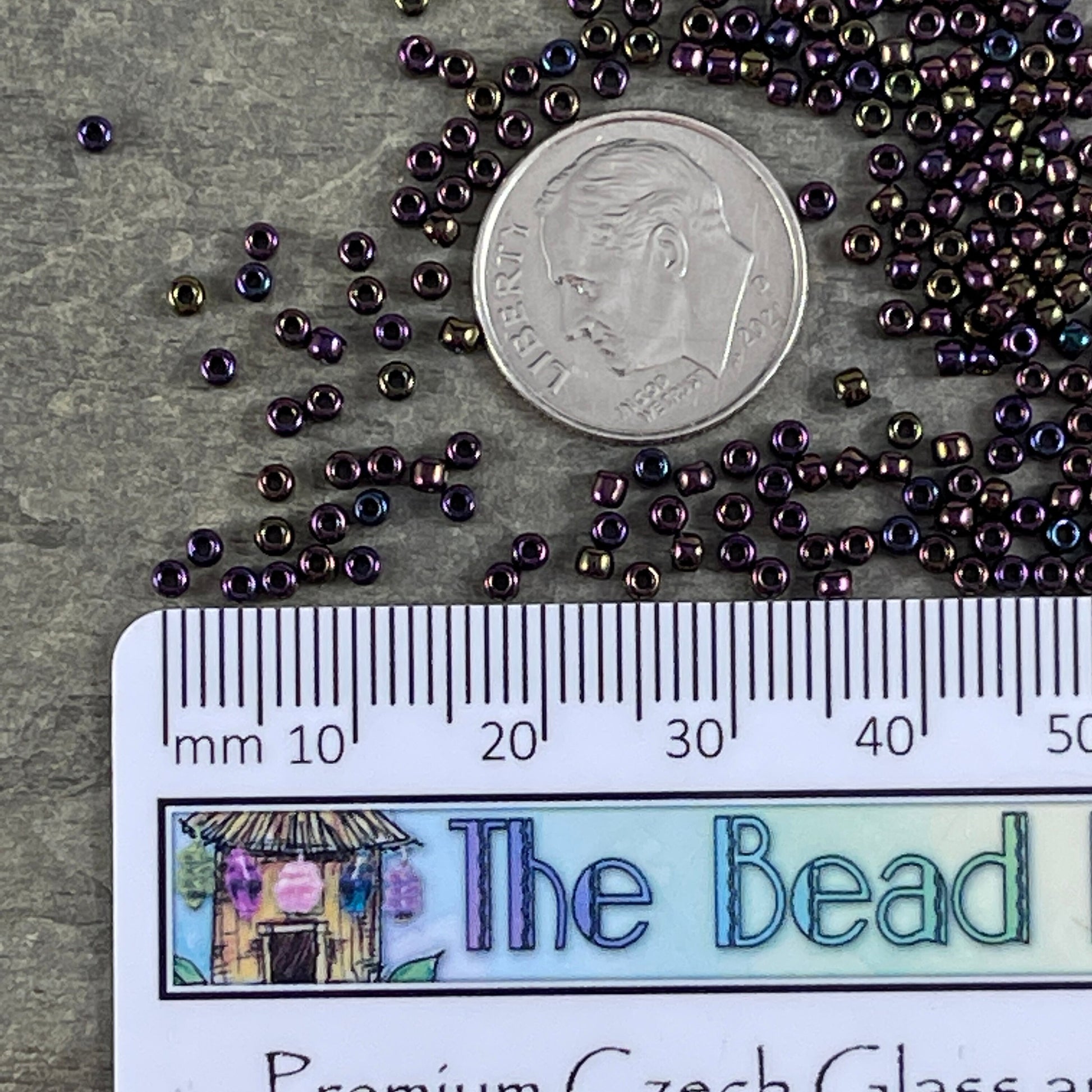 11/0 TOHO Seed Beads - TINY Brown Iris Seed Bead 2mm Multi Colored Glass Beads (T11/N-T389~85) - Qty. 15 grams [approx. 1 500 Beads]