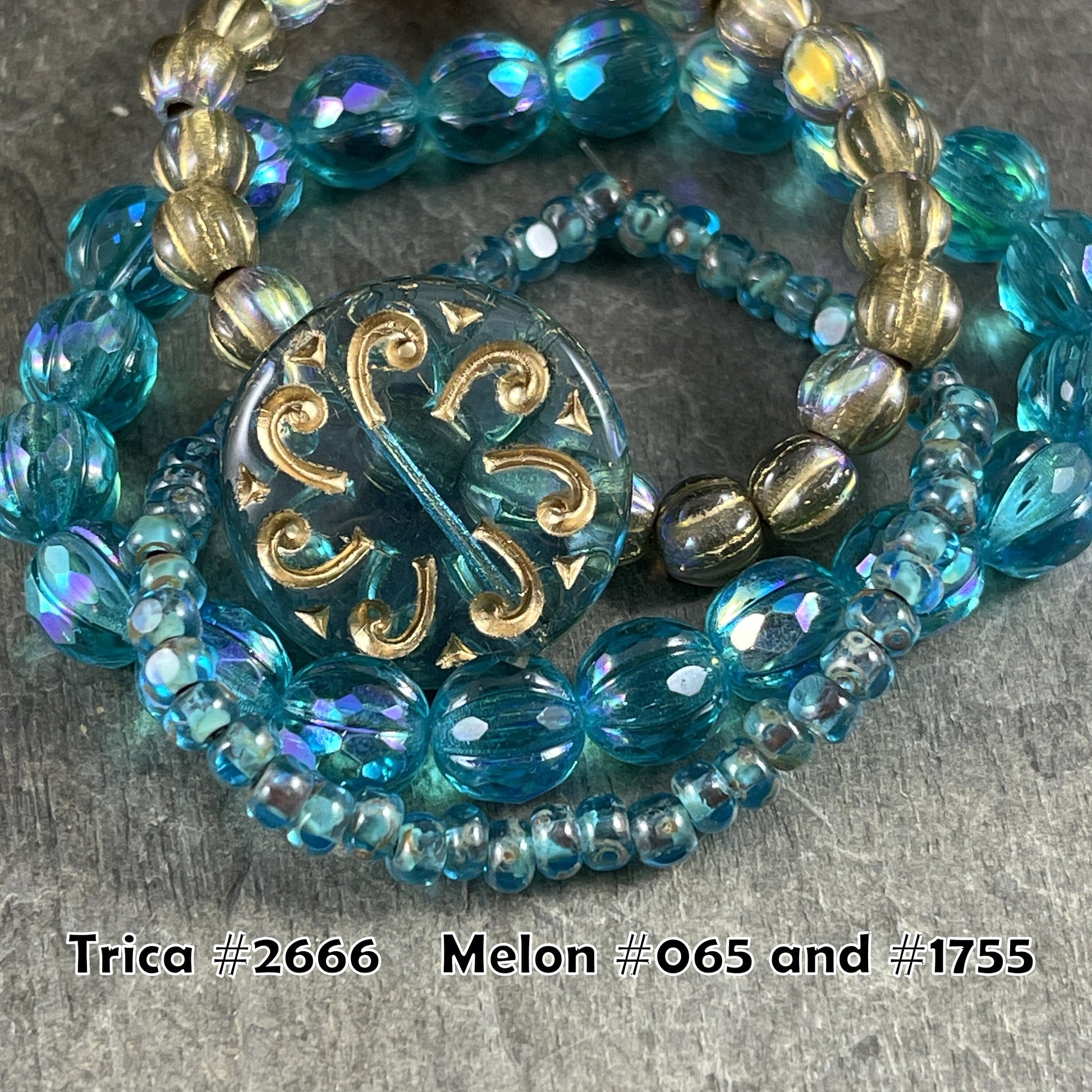 Sun Coin 23mm Czech Glass Beads Transparent Aqua Blue with Gold Wash Focal Bead Pendant Bead (C23/RJ-4786) *